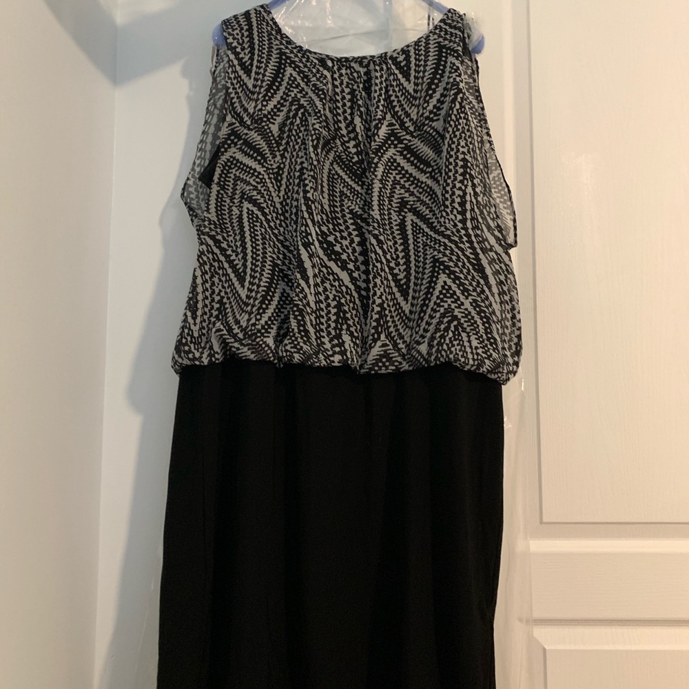 black and white dress